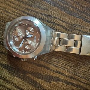 Swatch Metallic Silver and Gold Chronograph